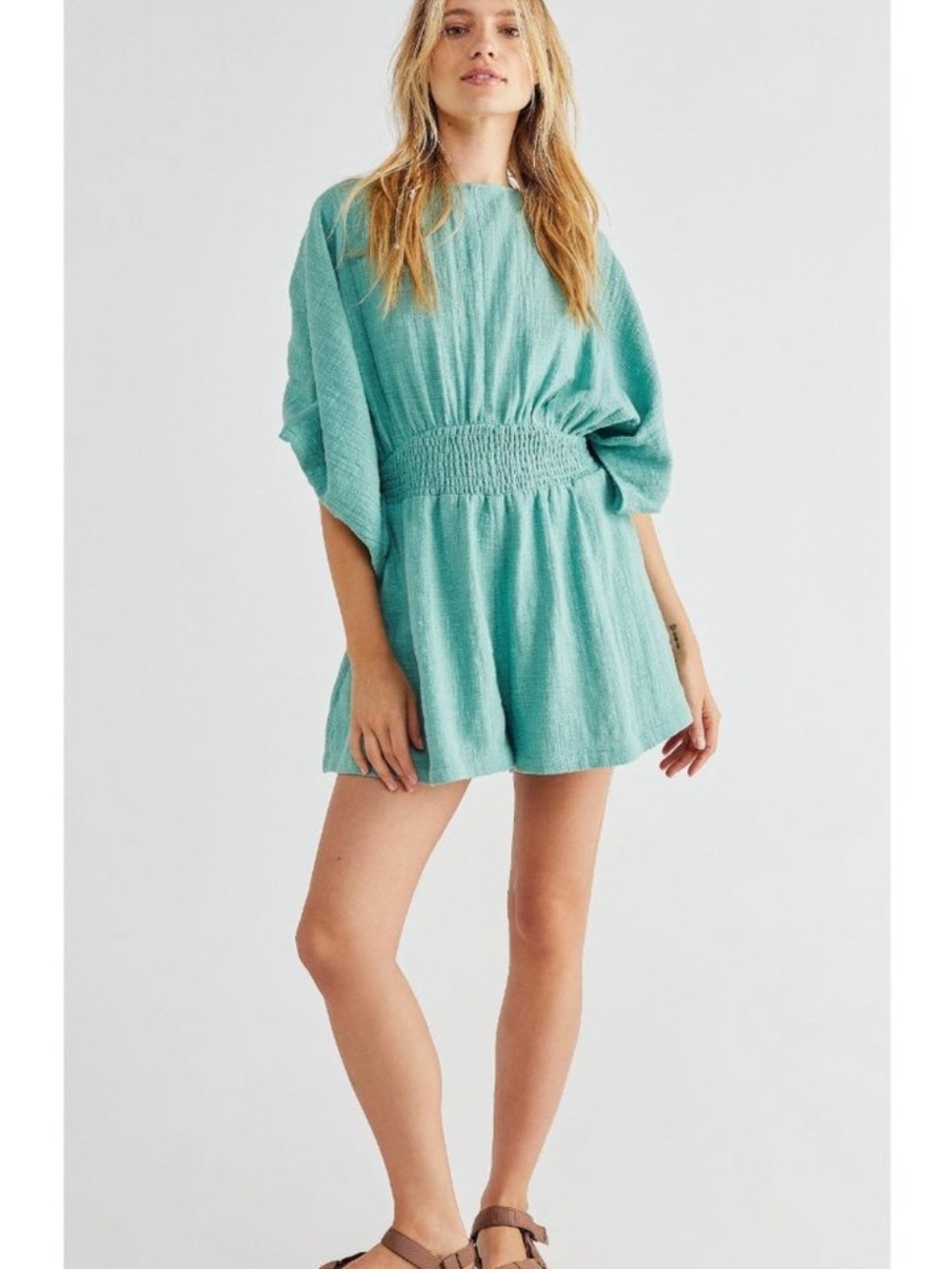 Free People Pietro Romper In Jade - Size Medium
